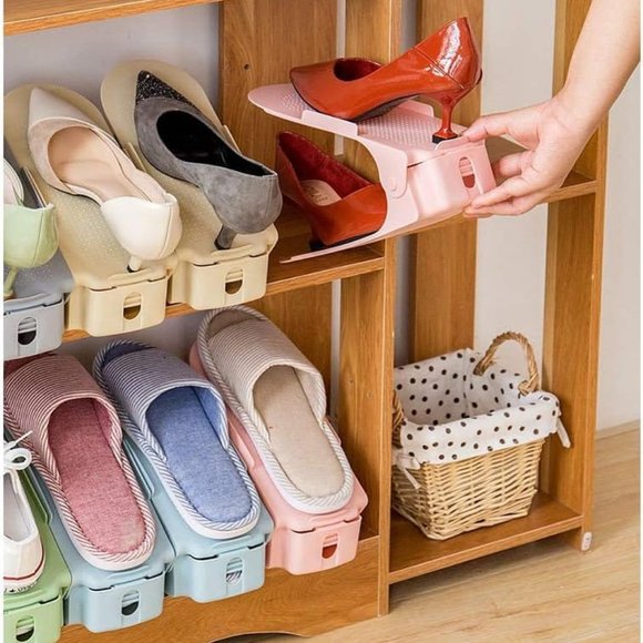 Shoe Slots Space Saver for Closet Organization, Double layer adjustable simple - Picture 12 of 14